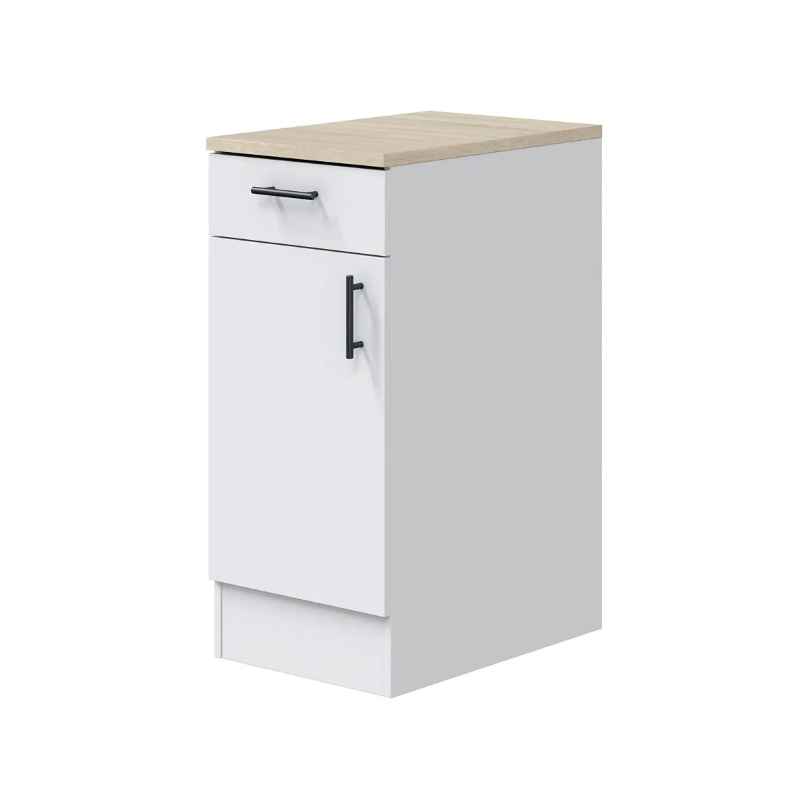 Cucine > Dmora Cucina Bianco Marrone Rovere un Cassetto Modulabile, 6 Ripiani - Telinea Marrone, Bianco Rovere
