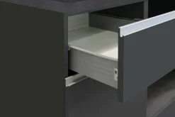 Cucine|Cucina > Dmora Cucina Grigio Ardesia Grigio Ardesia un Cassetto 19 Ripiani, 7 Ante Made in Italy - Attimis Grigio Ardesia, Grigio Ardesia