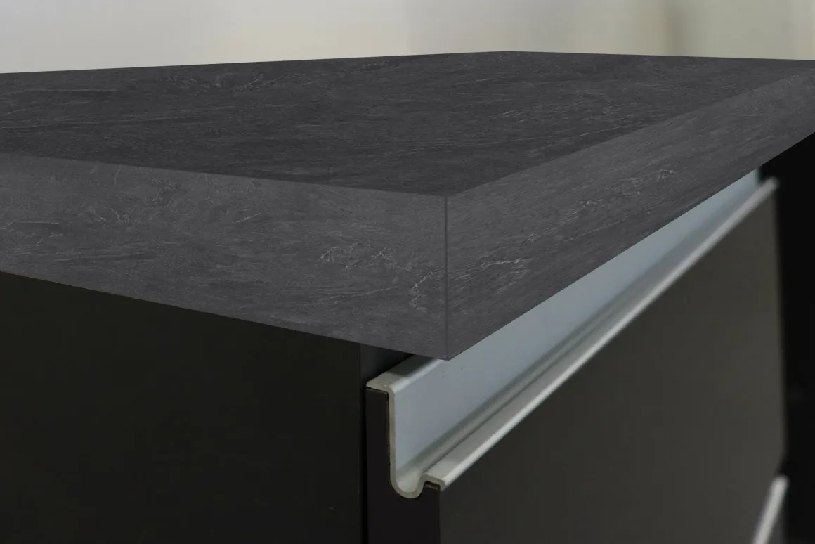 Cucina Grigio Ardesia Grigio Ardesia un Cassetto 19 Ripiani, Modulabile Made in Italy - Attiko