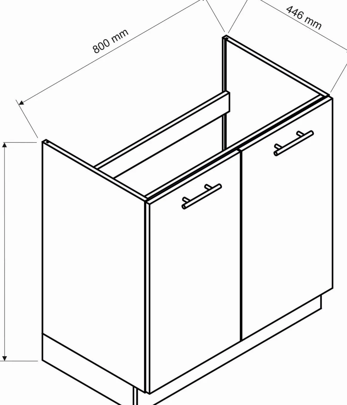 Cucina Marrone Rovere Modulabile un Cassetto, 3 Ripiani - Sora