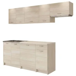 Cucina Marrone Rovere Modulabile un Cassetto, un Ripiano - Urzulei