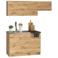 Cucine > Dmora Cucina Modulabile un Cassetto, un Ripiano - Sora Marrone Rovere Nodi