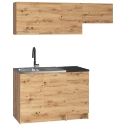 Cucine > Dmora Cucina Modulabile un Cassetto, un Ripiano - Sora Marrone Rovere Nodi