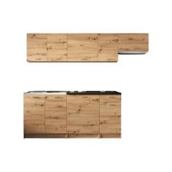 Cucine > Dmora Cucina Modulabile un Cassetto, un Ripiano - Urzulei Marrone Rovere Nodi