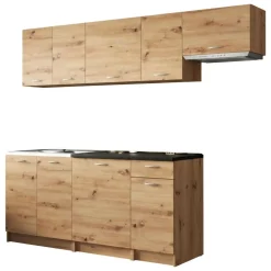 Cucine > Dmora Cucina Modulabile un Cassetto, un Ripiano - Urzulei Marrone Rovere Nodi