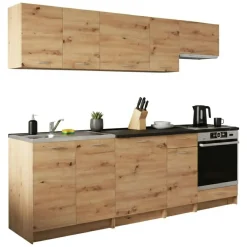 Cucina Marrone Rovere Nodi un Ripiano Modulabile, un Cassetto - Camerino