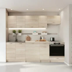Cucine > Dmora Cucina un Ripiano Modulabile, un Cassetto - Camerino Marrone Rovere