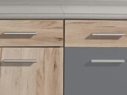 Cucine > Dmora Cucina Nero Antracite Marrone Rovere 2 Cassetti 5 Ripiani, 10 Ante - Bornago Marrone Rovere, Nero Antracite