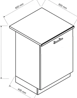 Cucine > Dmora Cucina Modulabile un Cassetto, un Ripiano - Miogli Nero Antracite