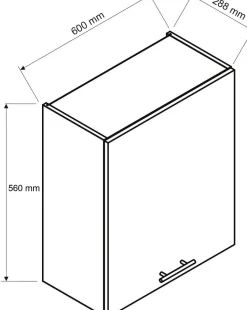 Cucine > Dmora Cucina Modulabile un Cassetto, un Ripiano - Miogli Nero Antracite