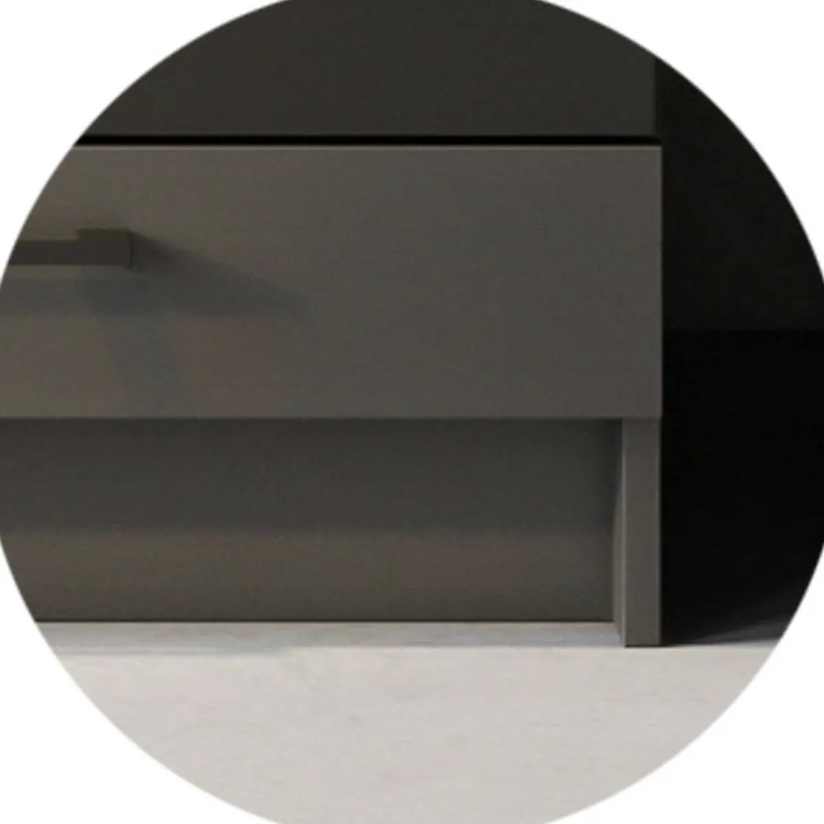 Cucine > Dmora Cucina un Ripiano Modulabile, un Cassetto - Cormone Nero Antracite