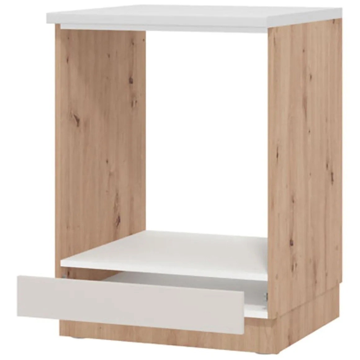 Mobili Dispensa > Dmora Dispensa da Cucina Beige Marrone Rovere Nodi un Ripiano 2 Ante 60x30x57h cm, 2 Vani - Volvera Marrone, Beige Rovere Nodi