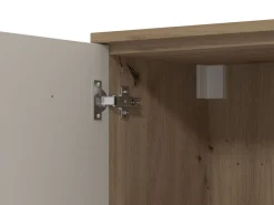 Dispensa da Cucina Beige Marrone Rovere Nodi un Ripiano 2 Ante 60x31x56h cm, 2 Vani - Saracena