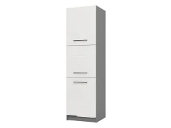 Mobili Dispensa > Dmora Dispensa da Cucina Bianco Grigio un Cassetto 2 Ripiani 55x60x82h cm, Apertura Scorrevole - Moiolaaa Grigio, Bianco