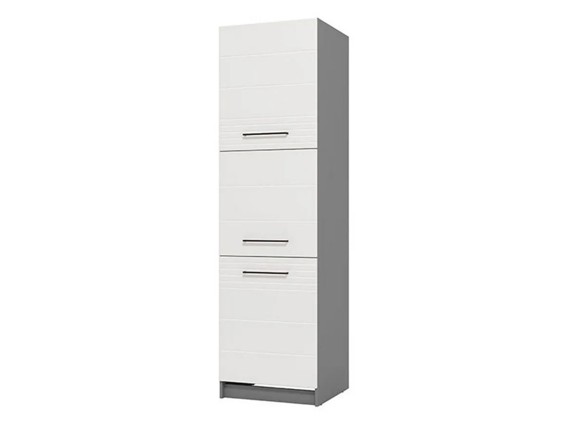 Mobili Dispensa > Dmora Dispensa da Cucina Bianco Grigio un Cassetto 2 Ripiani 55x60x82h cm, Apertura Scorrevole - Moiolaaa Grigio, Bianco