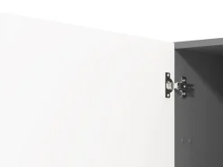 Mobili Dispensa > Dmora Dispensa da Cucina Bianco Grigio un Cassetto 2 Ripiani 55x60x82h cm, Apertura Scorrevole - Moiolaaa Grigio, Bianco