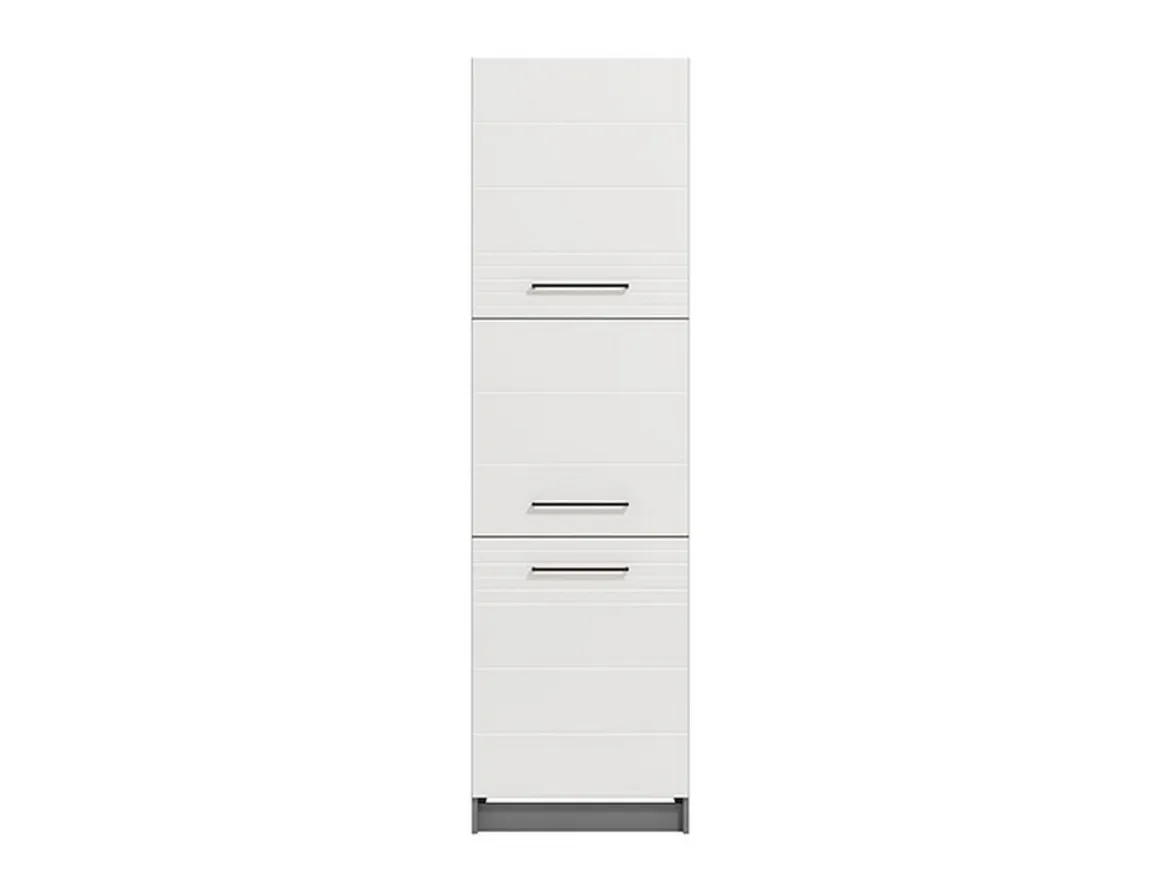 Mobili Dispensa > Dmora Dispensa da Cucina Bianco Grigio un Cassetto 2 Ripiani 55x60x82h cm, Apertura Scorrevole - Moiolaaa Grigio, Bianco