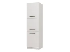 Mobili Dispensa > Dmora Dispensa da Cucina Bianco Nero 5 Ripiani 3 Ante 60x58x215h cm, Apertura Battente - Falmentaa Nero, Bianco