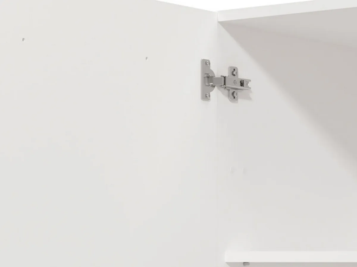 Mobili Dispensa > Dmora Dispensa da Cucina Bianco Nero 5 Ripiani 3 Ante 60x58x215h cm, Apertura Battente - Falmentaa Nero, Bianco