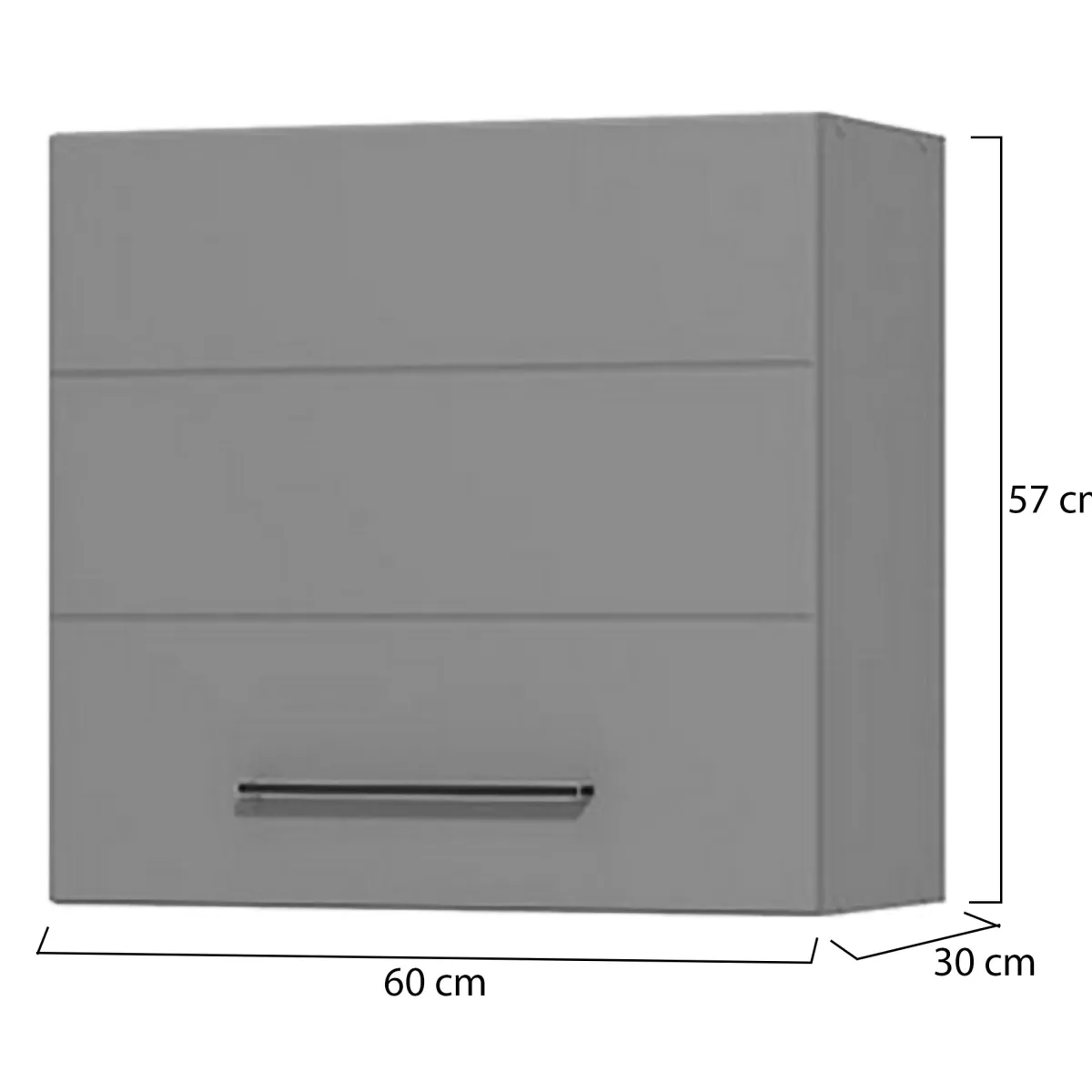 Mobili Dispensa > Dmora Dispensa da Cucina un Cassetto un Ripiano 60x30x57h cm, 2 Vani - Moiola Grigio