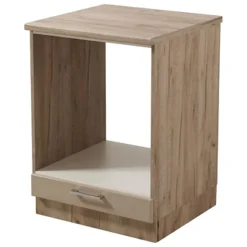 Dispensa da Cucina Marrone Rovere Nodi Beige un Cassetto 2 Ripiani 60x56.5x82h cm, un Vano - Volvera