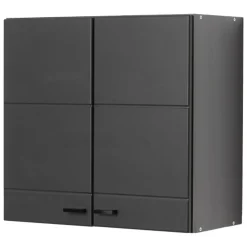 Dispensa da Cucina Nero Antracite un Ripiano 2 Ante 60x30x57h cm, 2 Vani - Palmiano