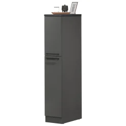 Cucina|Mobili Dispensa > Dmora Dispensa multiuso 2 ante 30x165h cm antracite e ardesia - Atrax Grigio Ardesia, Nero Antracite