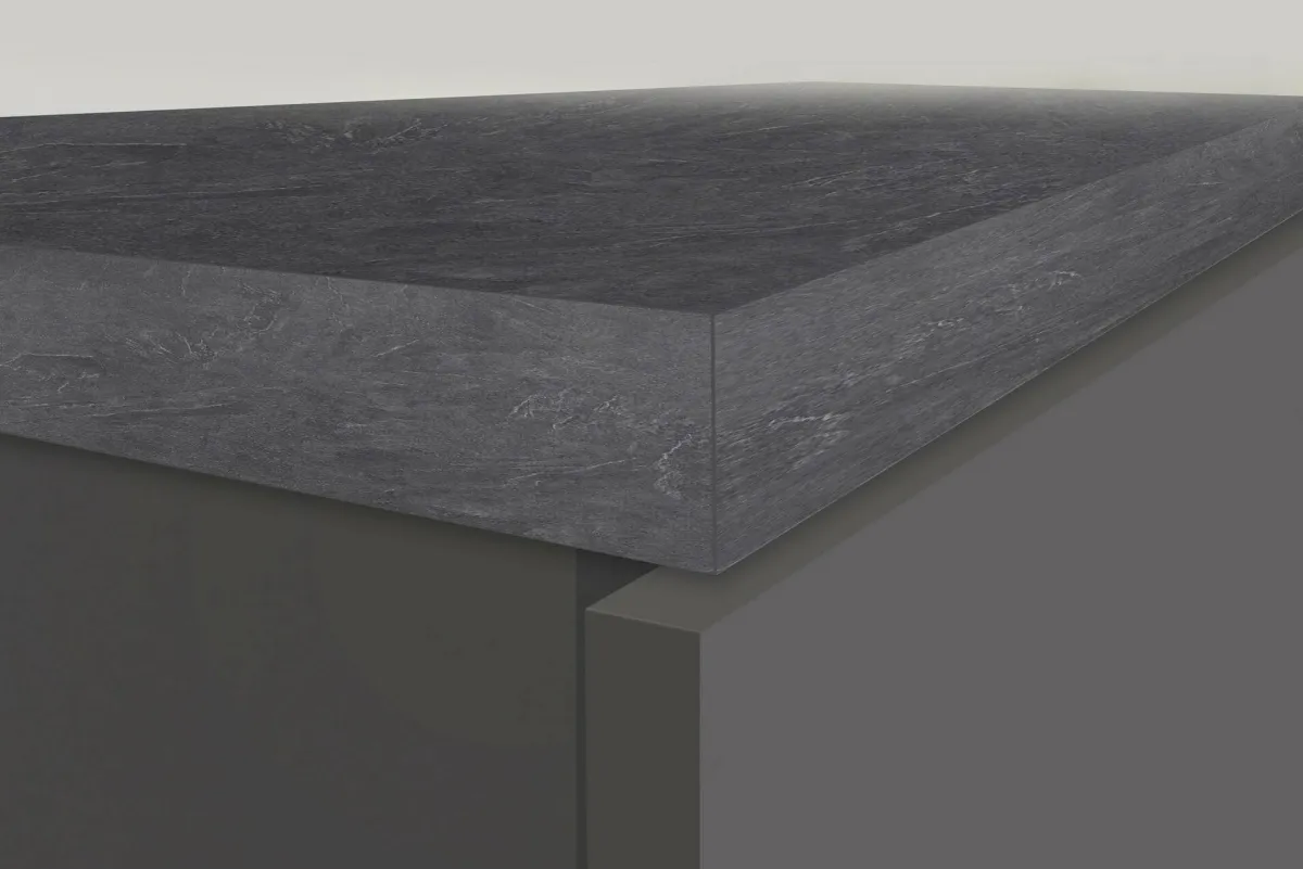 Cucina|Mobili Dispensa > Dmora Dispensa multiuso 2 ante 30x165h cm antracite e ardesia - Atrax Grigio Ardesia, Nero Antracite