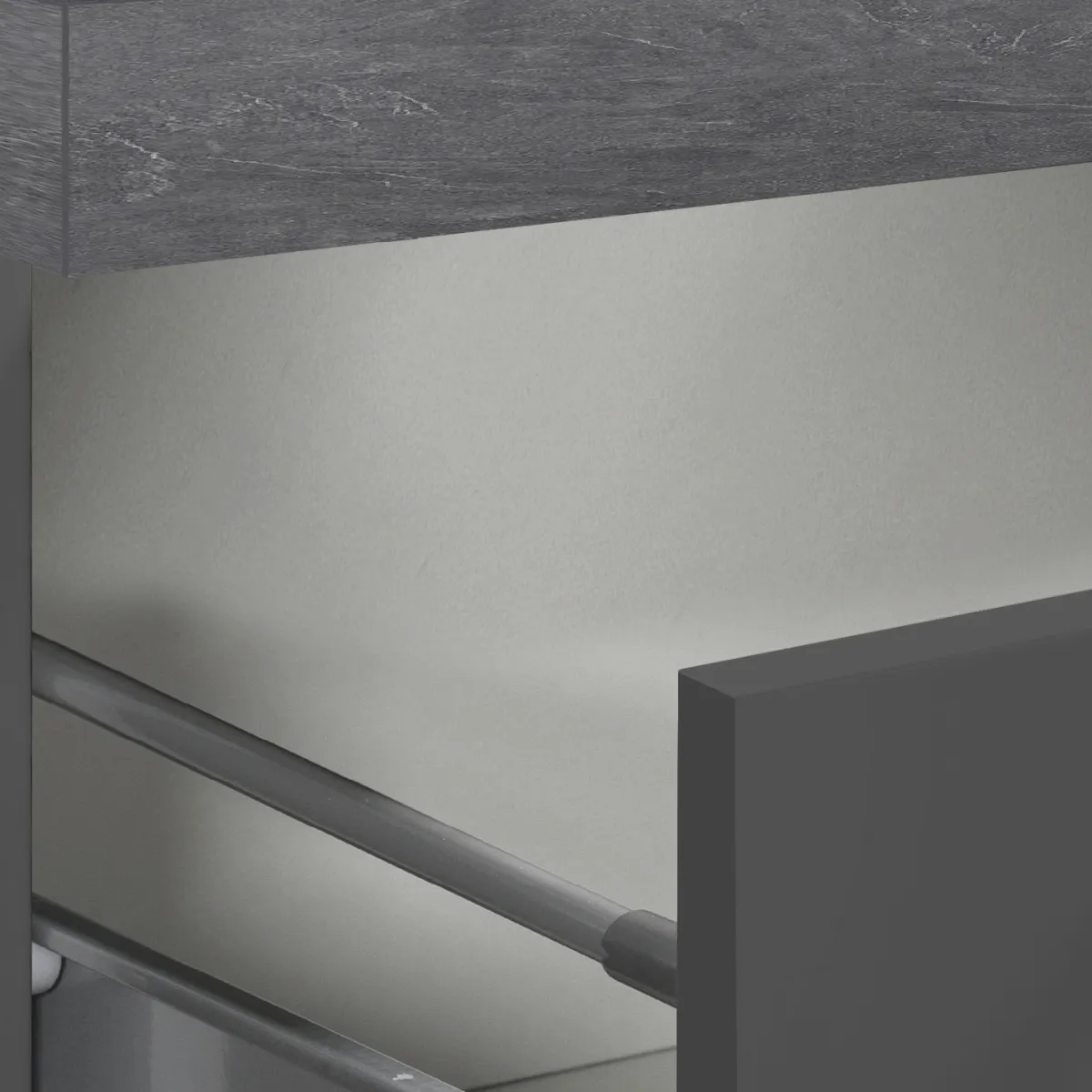 Cucina|Mobili Dispensa > Dmora Dispensa multiuso 2 ante 30x165h cm antracite e ardesia - Atrax Grigio Ardesia, Nero Antracite