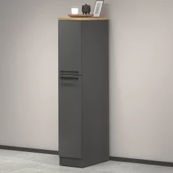 Dispensa multiuso 2 ante 30x165h cm antracite e rovere - Atrax