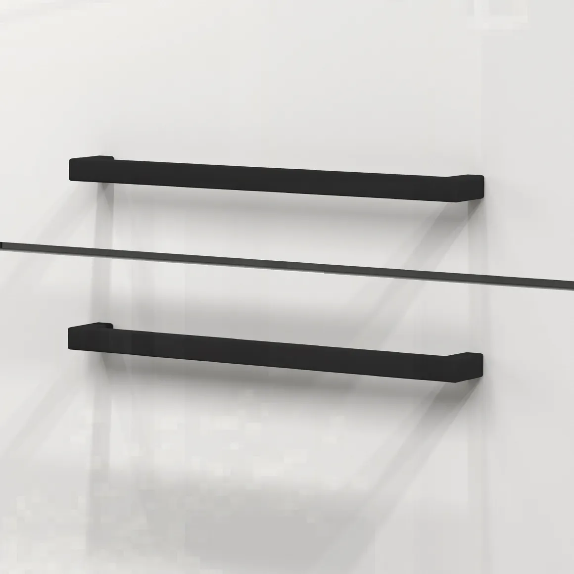 Dispensa multiuso 2 ante 30x165h cm bianco lucido e rovere - Atrax