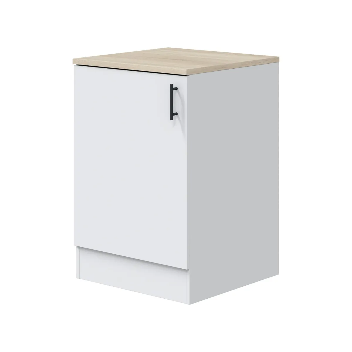 Mobili Dispensa > Dmora Dispensa piccola verticale 60x90h cm bianco e rovere - Zerna Marrone, Bianco Rovere