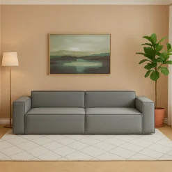 Divani Angolari|Divani Fissi Con Penisola > Dmora Divano ad angolo 280x95x85h cm - Akela Grigio