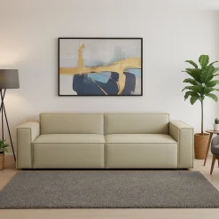 Salotto|Divani Fissi 3 Posti > Dmora Divano angolare 260x95x70h cm - Argo Beige