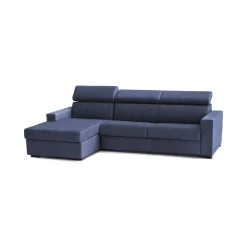 Divani Angolari|Divani Fissi Con Penisola > Dmora Divano angolare 280x95x85h cm - Akela Blu