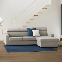Divani Angolari|Divani Fissi Con Penisola > Dmora Divano angolare tortora 260x95x85h cm - Angera Grigio Tortora