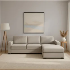 Divani Angolari|Divani Fissi Con Penisola > Dmora Divano angolare tortora 300x170x70h cm - Alganibra Grigio Tortora
