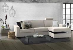 Divano angolare tortora 280x95x90h cm - Ametrino
