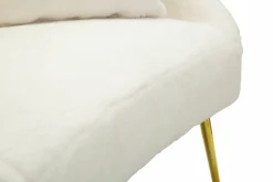Divano classico bianco e oro 137x69x79h cm - Pittari