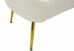 Divano classico bianco e oro 137x69x79h cm - Pittari