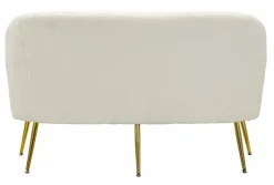 Divano classico bianco e oro 137x69x79h cm - Pittari