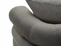 Divani Fissi 2 Posti > Dmora Divano classico grigio e argento 133x68x69h cm - Casier Argento, Grigio