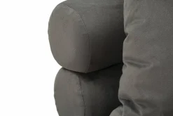 Divani Fissi 2 Posti > Dmora Divano classico grigio e argento 133x68x69h cm - Casier Argento, Grigio