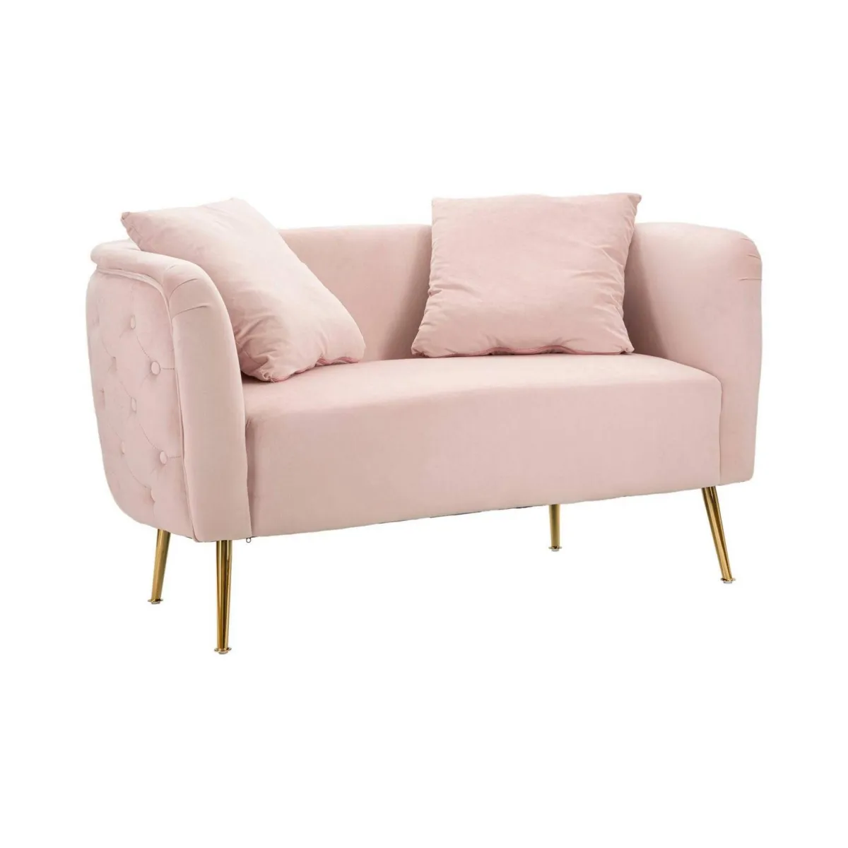 Divani Fissi 2 Posti > Dmora Divano classico 127x74x71h cm - Cappa Rosa