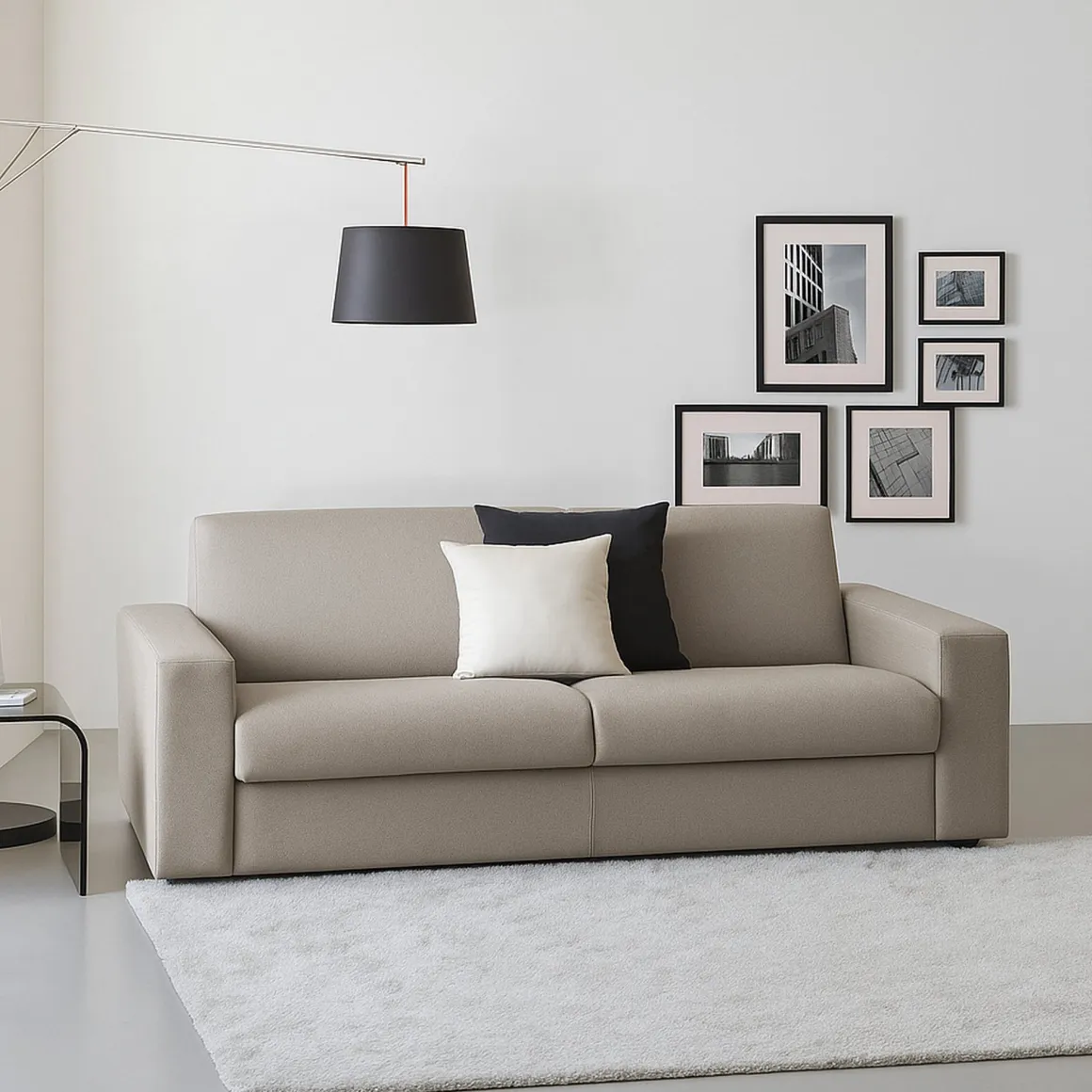 Divano comodo tortora 180x95x90h cm - Azzurrite