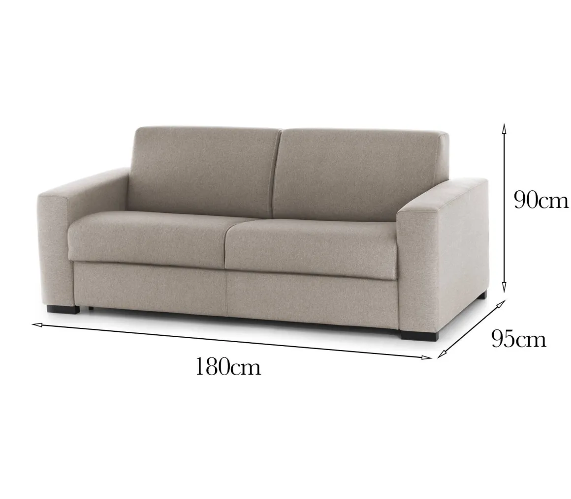 Divano comodo tortora 180x95x90h cm - Azzurrite
