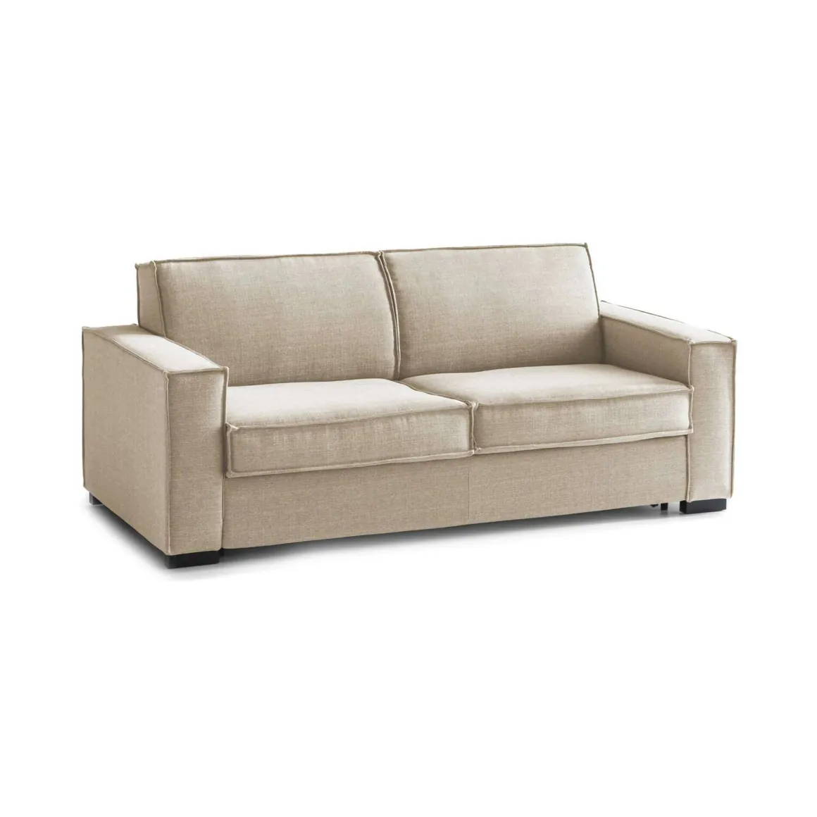 Divano con braccioli beige 180x95x90h cm - Arki