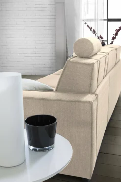 Divano con braccioli beige 180x95x90h cm - Arki