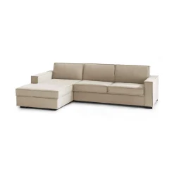 Divani Angolari|Divani Fissi Con Penisola > Dmora Divano con braccioli 300x170x70h cm - Ananas Beige