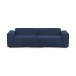 Divani Angolari|Divani Fissi Con Penisola > Dmora Divano con braccioli 260x95x90h cm - Azechiele Blu